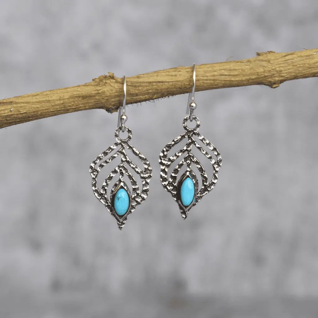 Feather - Turquoise Dangle