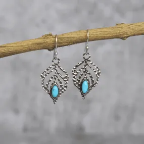 Feather - Turquoise Dangle