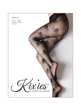 Fishnet Skull Tights