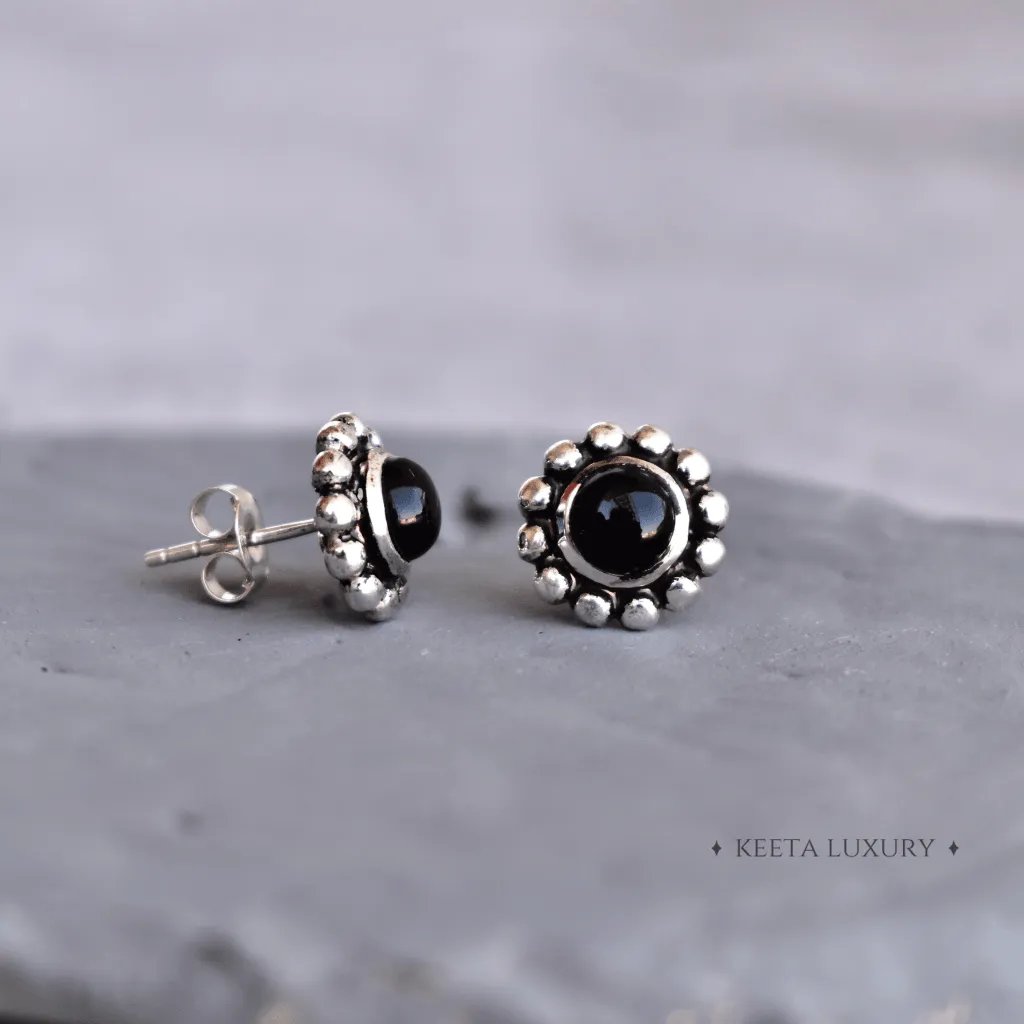 Flower Child - Black Onyx Studs