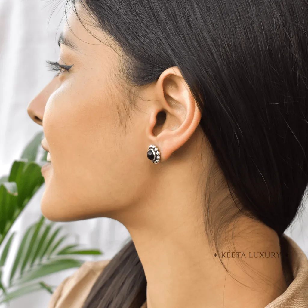 Flower Child - Black Onyx Studs