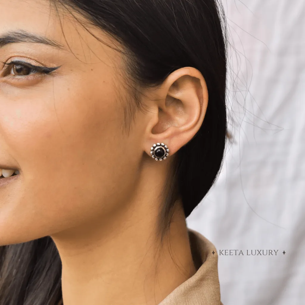 Flower Child - Black Onyx Studs