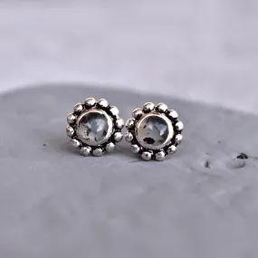 Flower Child - Moss Agate Studs