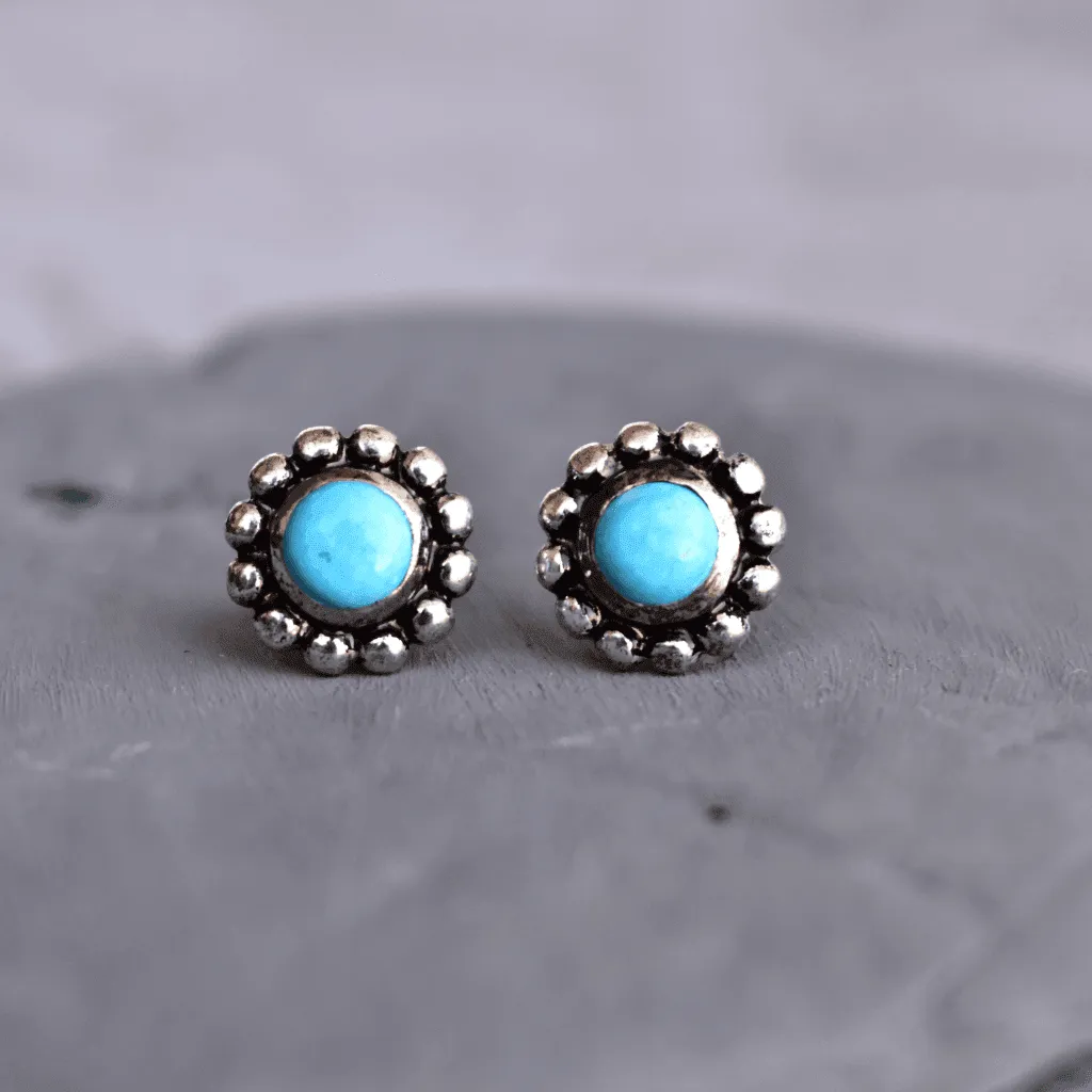 Flower Child - Turquoise Studs