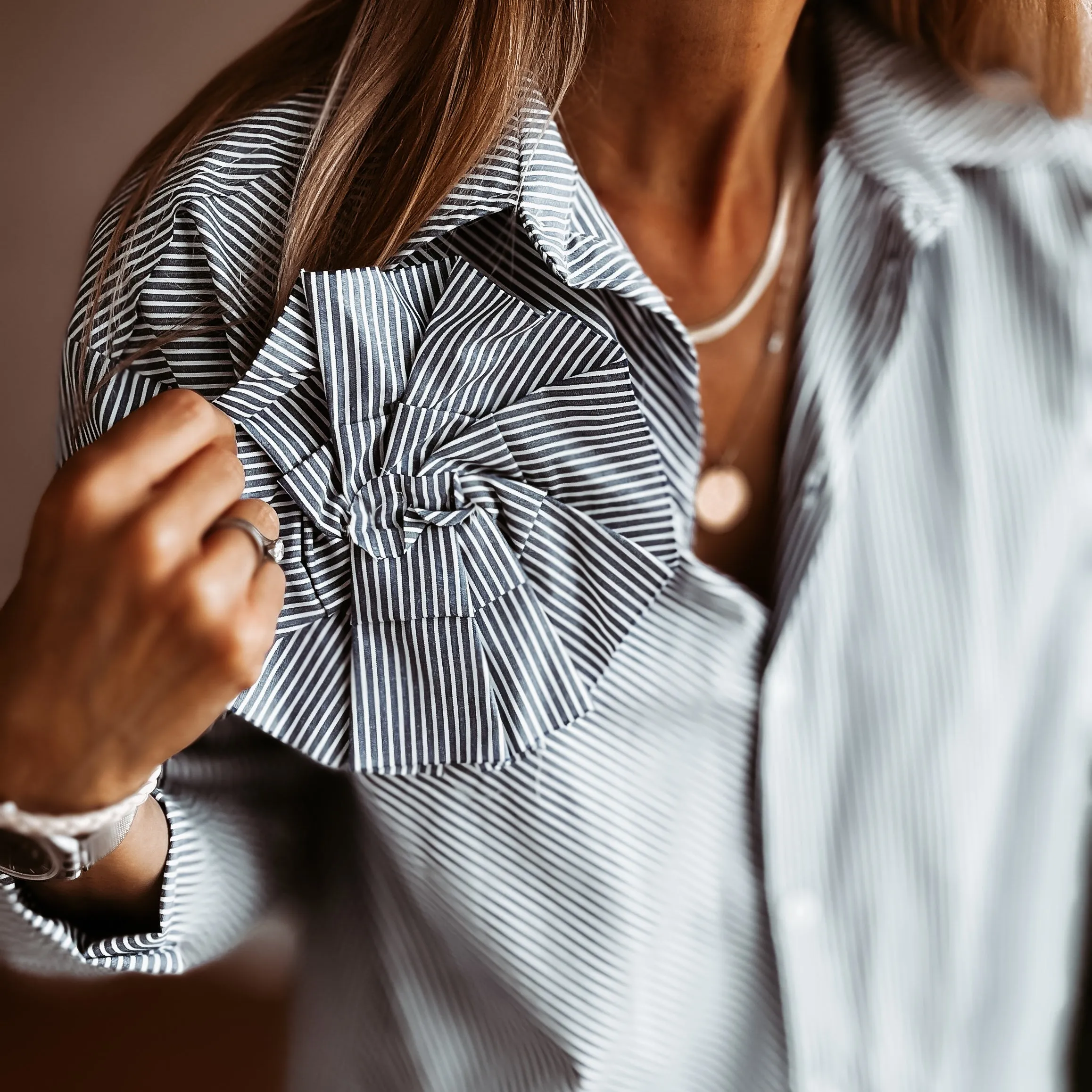 Fortino Stripe Flower Blouse *NEW*