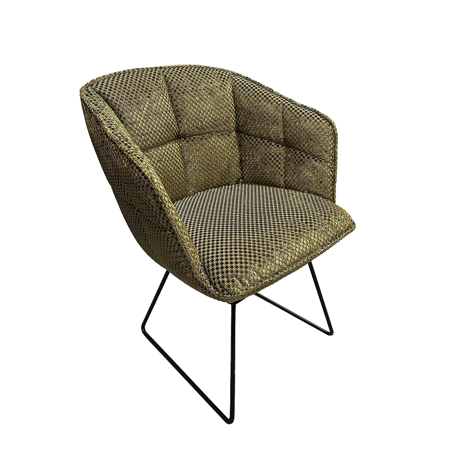 freifrau | marla armchair high | wire frame | nobilis raphael 73 vert khaki