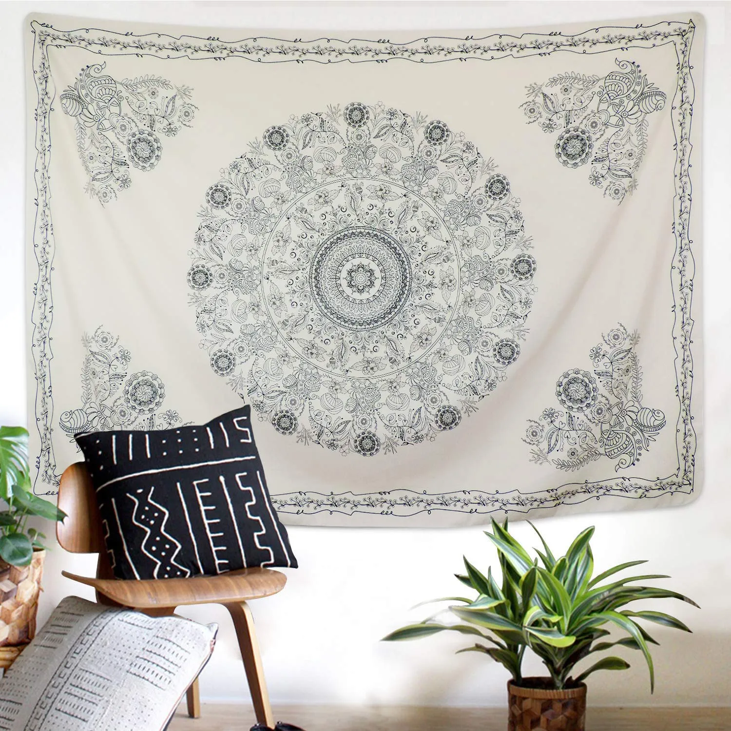 Ghost Mandala Tapestry