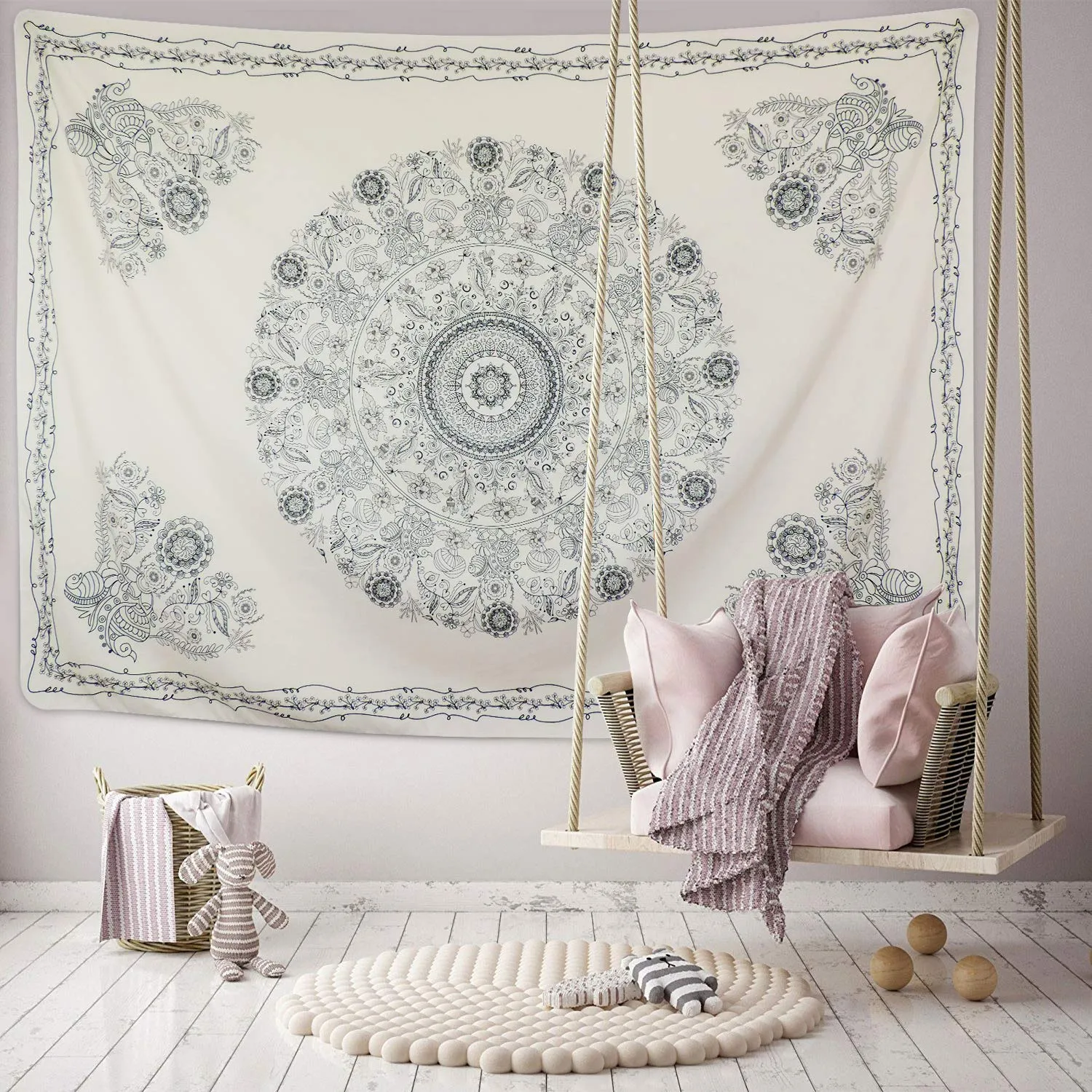 Ghost Mandala Tapestry