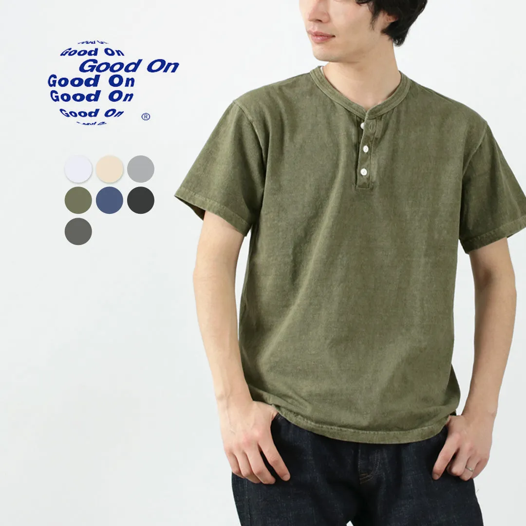 GOOD ON / Short sleeve henley neck T-shirt