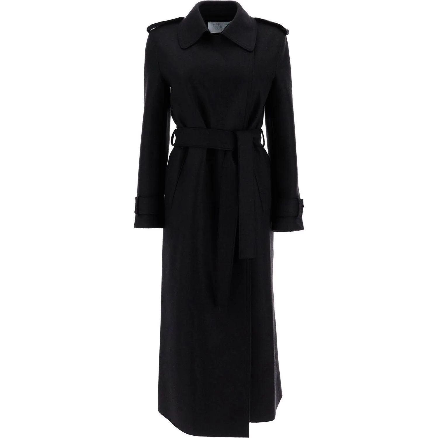 Harris Wharf London pressed wool robe coat with nine words