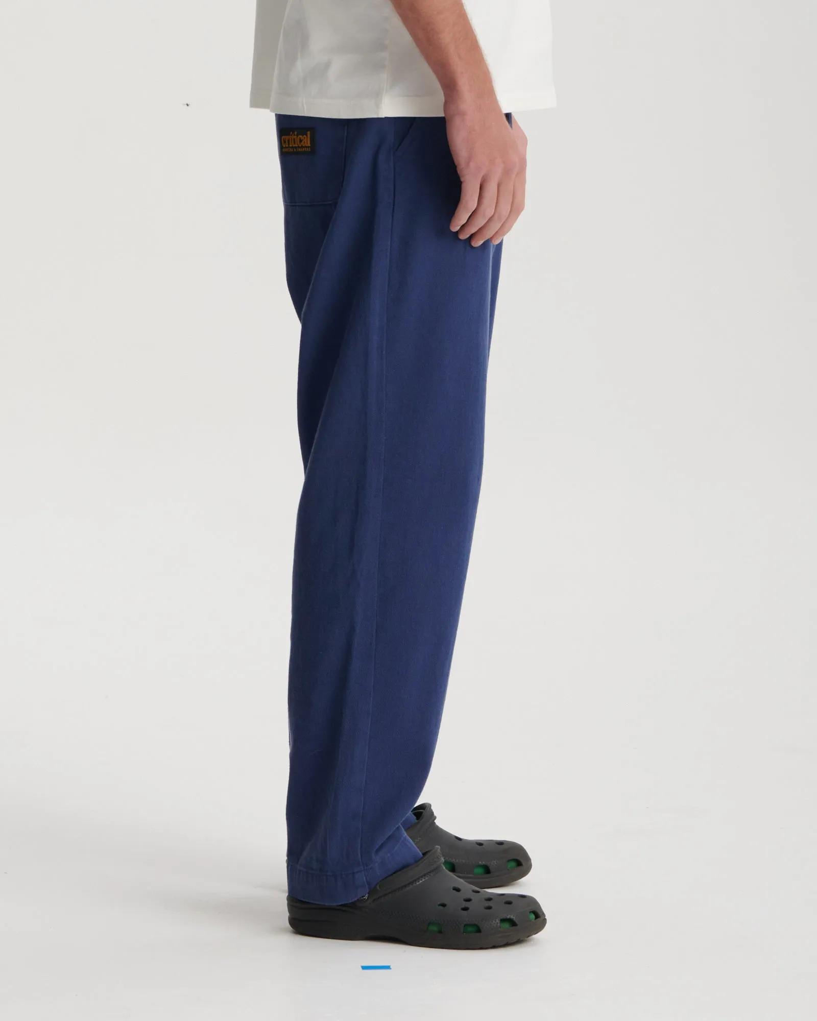 Harro Twill Pleat Pant - Worker Blue