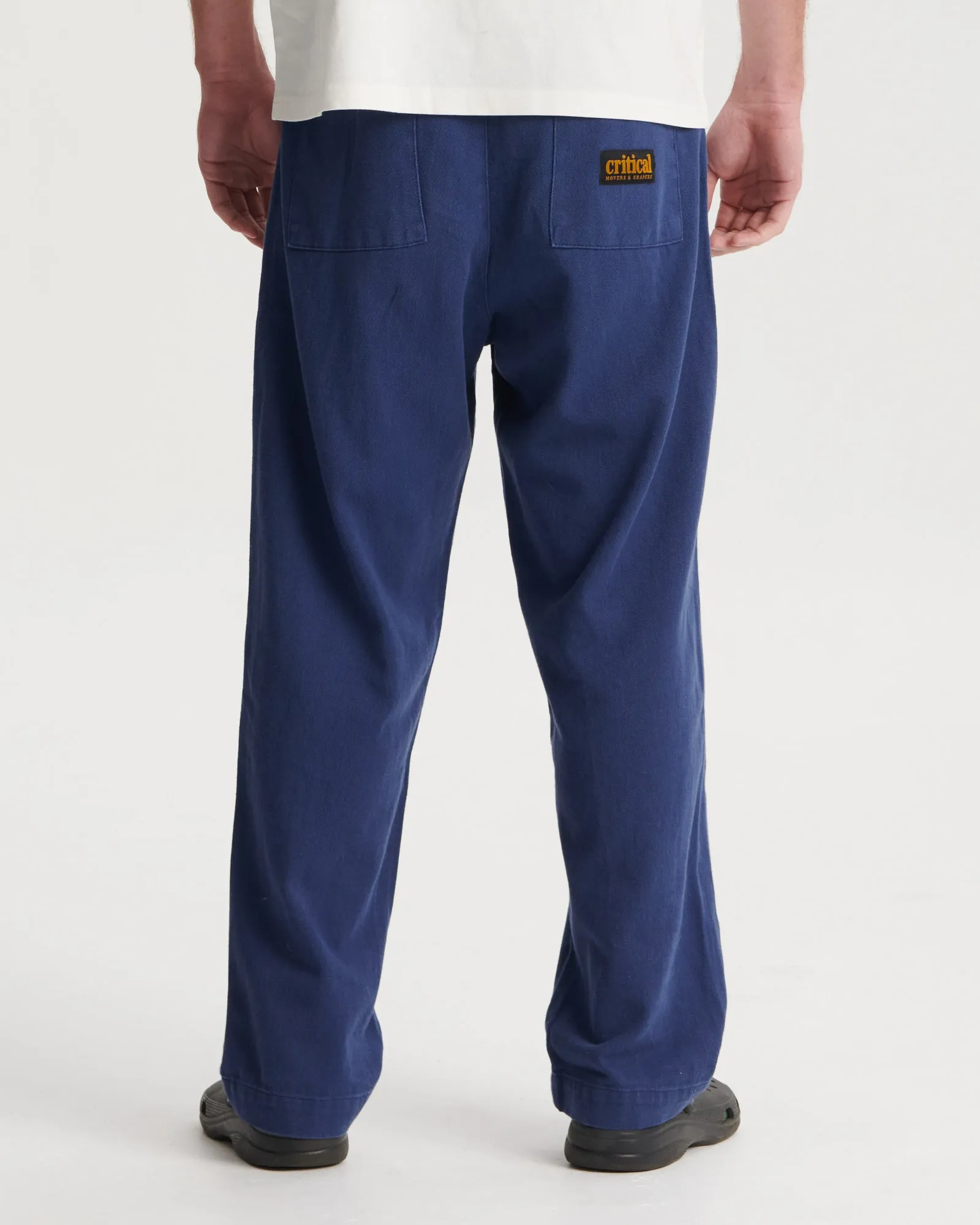 Harro Twill Pleat Pant - Worker Blue