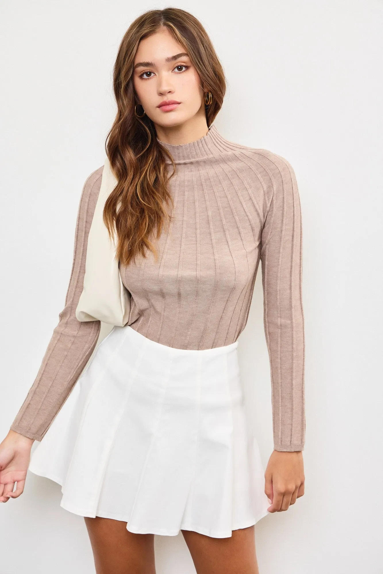 High Neck Knit Top