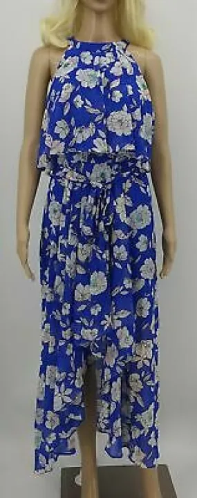 I.n.c. Petite Floral-Print Handkerchief-Hem Dress Size 14P