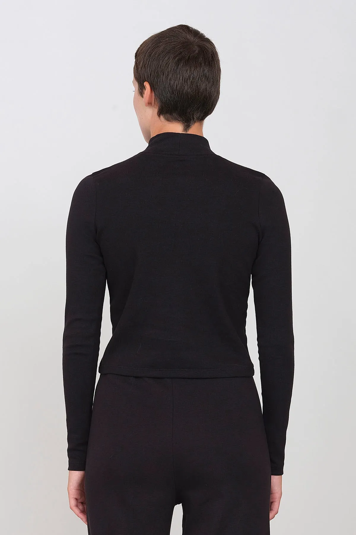 Interlock Turtleneck Black