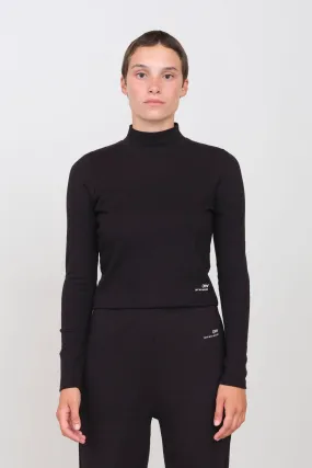 Interlock Turtleneck Black