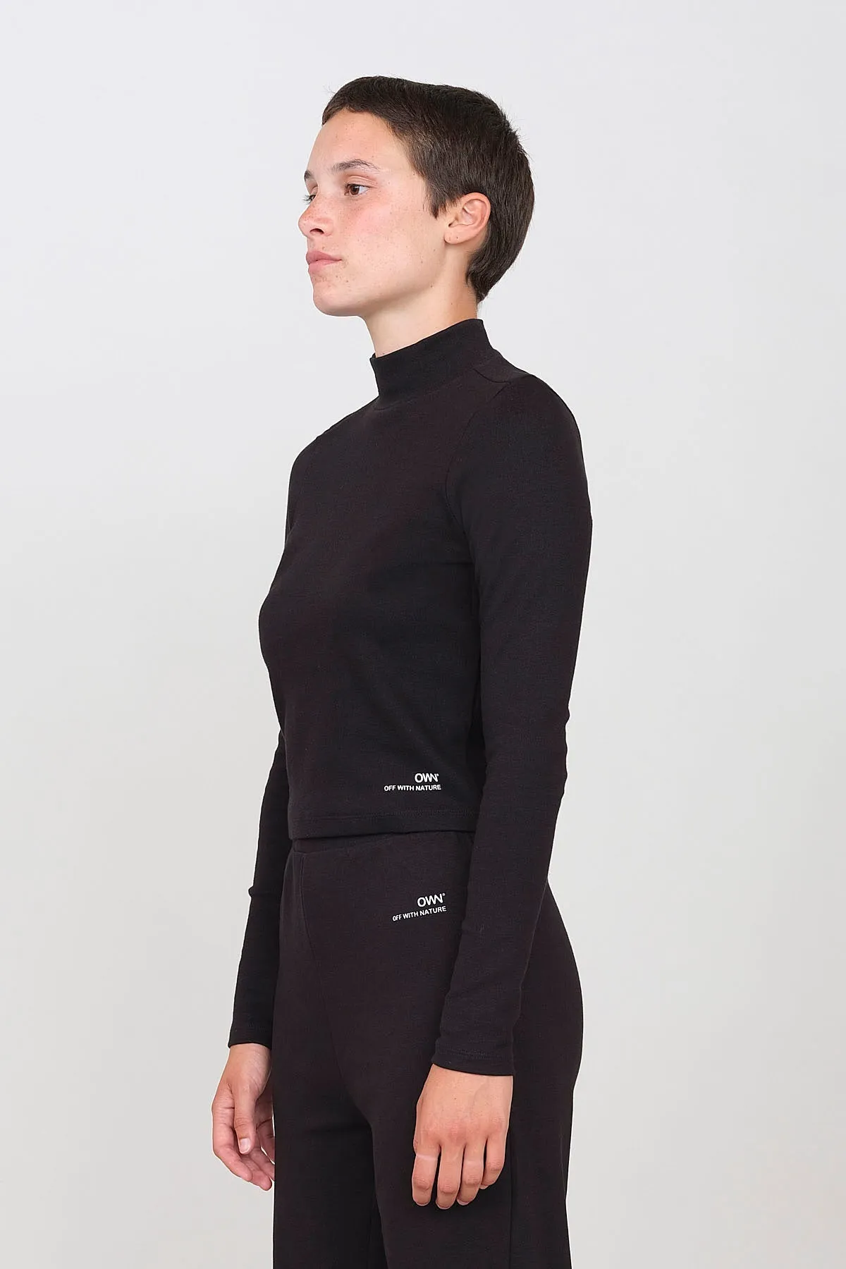 Interlock Turtleneck Black