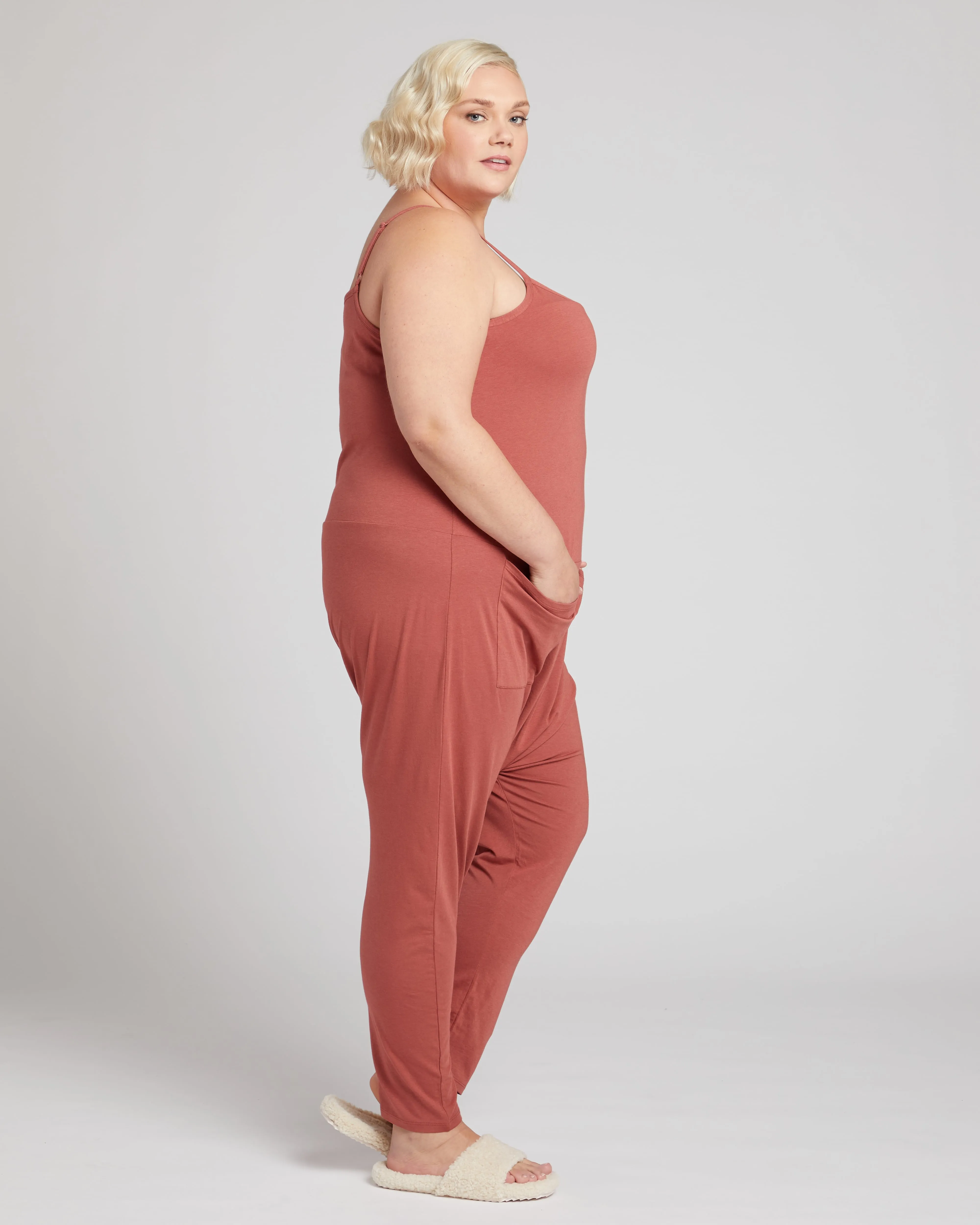 Jackson Sleeveless Jumpsuit - Terracotta