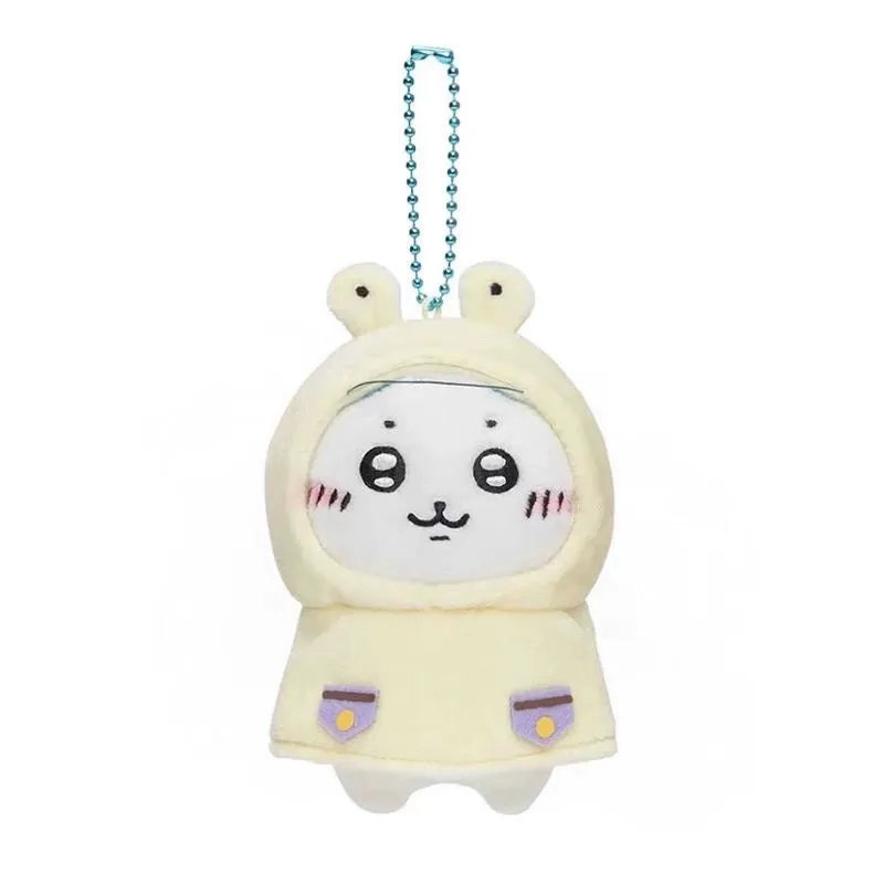 Japan ChiiKawa Rainny Day Raincoat Keychain | ChiiKawa Hachiware Usagi - Mini Plush Doll