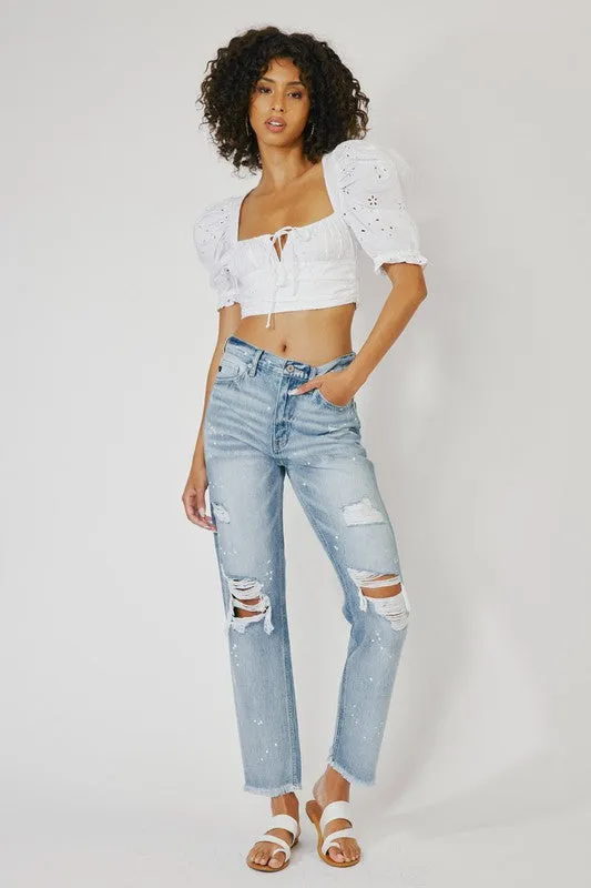 Jennie High Rise Slim Straight Jeans