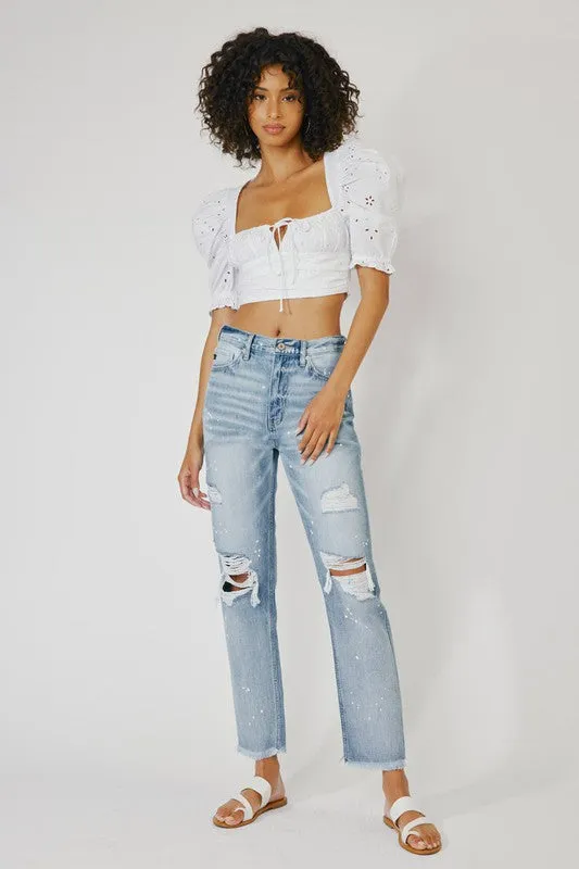 Jennie High Rise Slim Straight Jeans