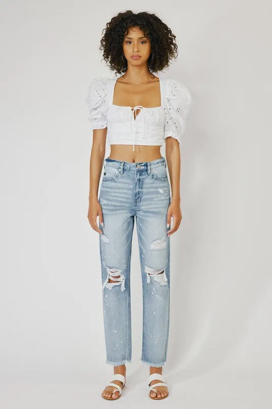 Jennie High Rise Slim Straight Jeans