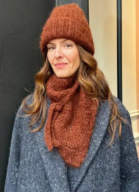 KARAKORAM - Mix Knit Scarf in Brown