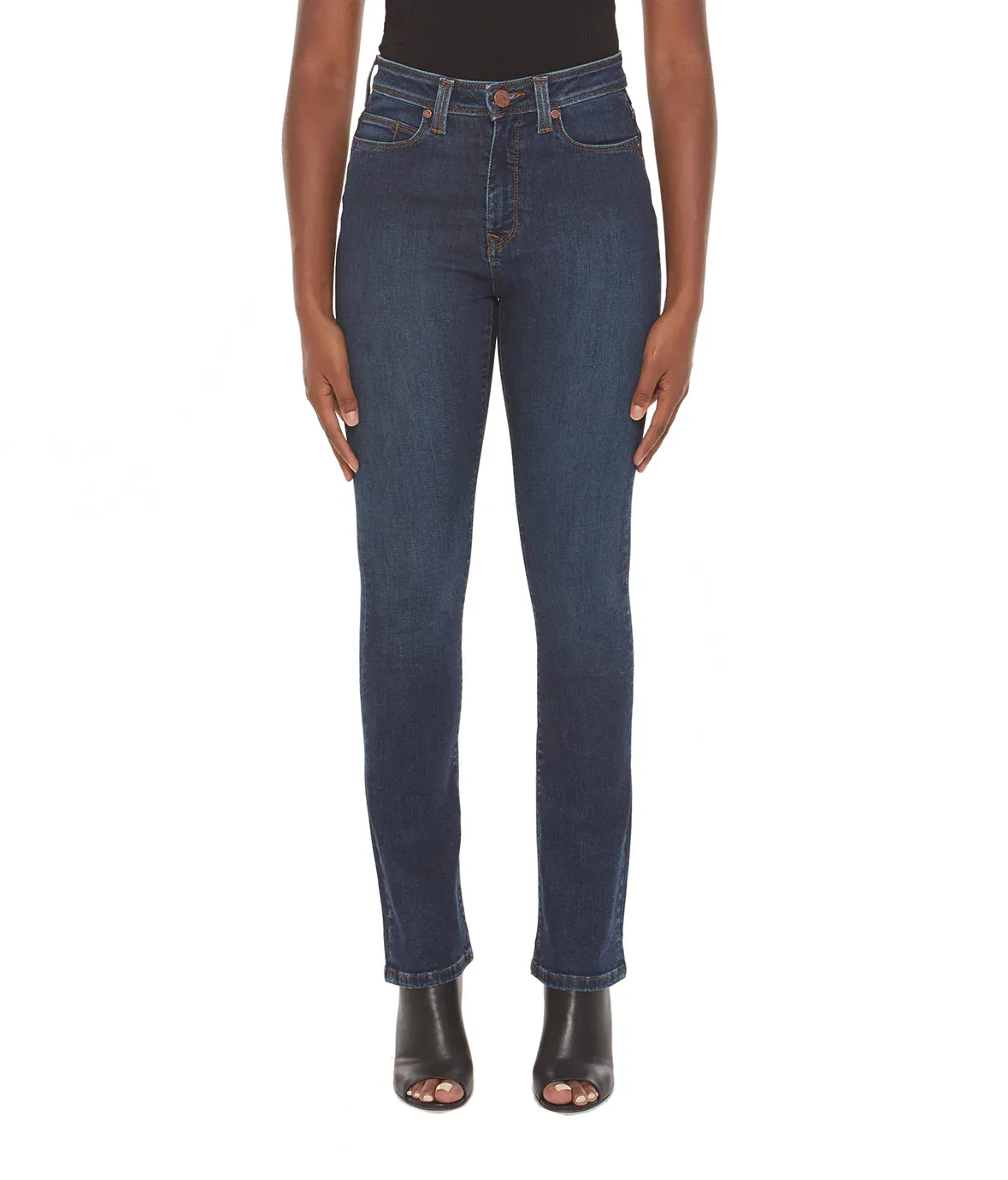 Kate High Rise Straight Jeans - Cool Starry Night