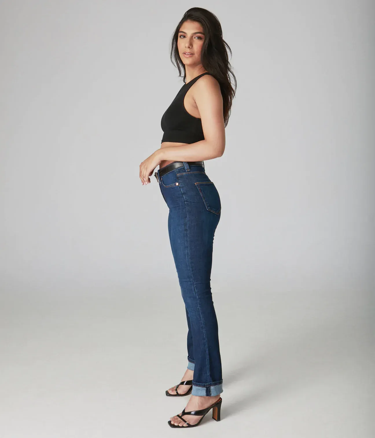 Kate High Rise Straight Jeans - Cool Starry Night