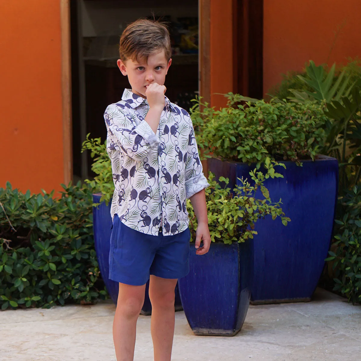 Kids' Linen Shirt MONKEY & PALMS