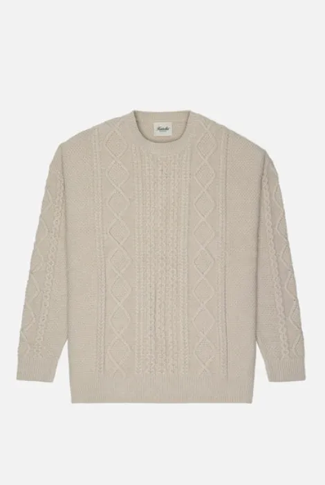 KUWALLA TEE CABLE KNIT SWEATER BIRCH