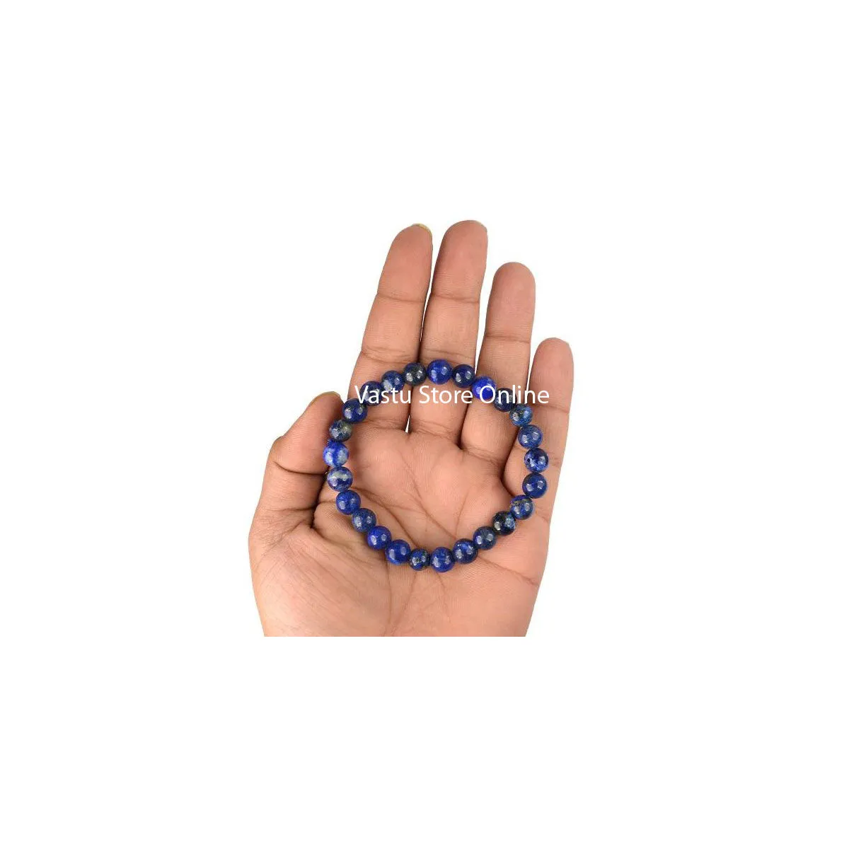 Lapis Lazuli Round Crystal Bracelet