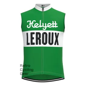 LEROUX Green Retro Cycling Vest