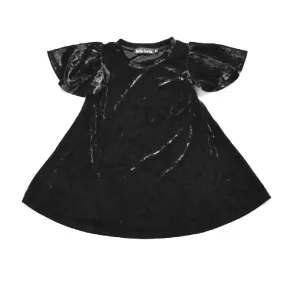 Little Lords Black Velvet Party Dress