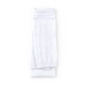 Little Stocking Co  | Footless Cable Knit Tights ~ White