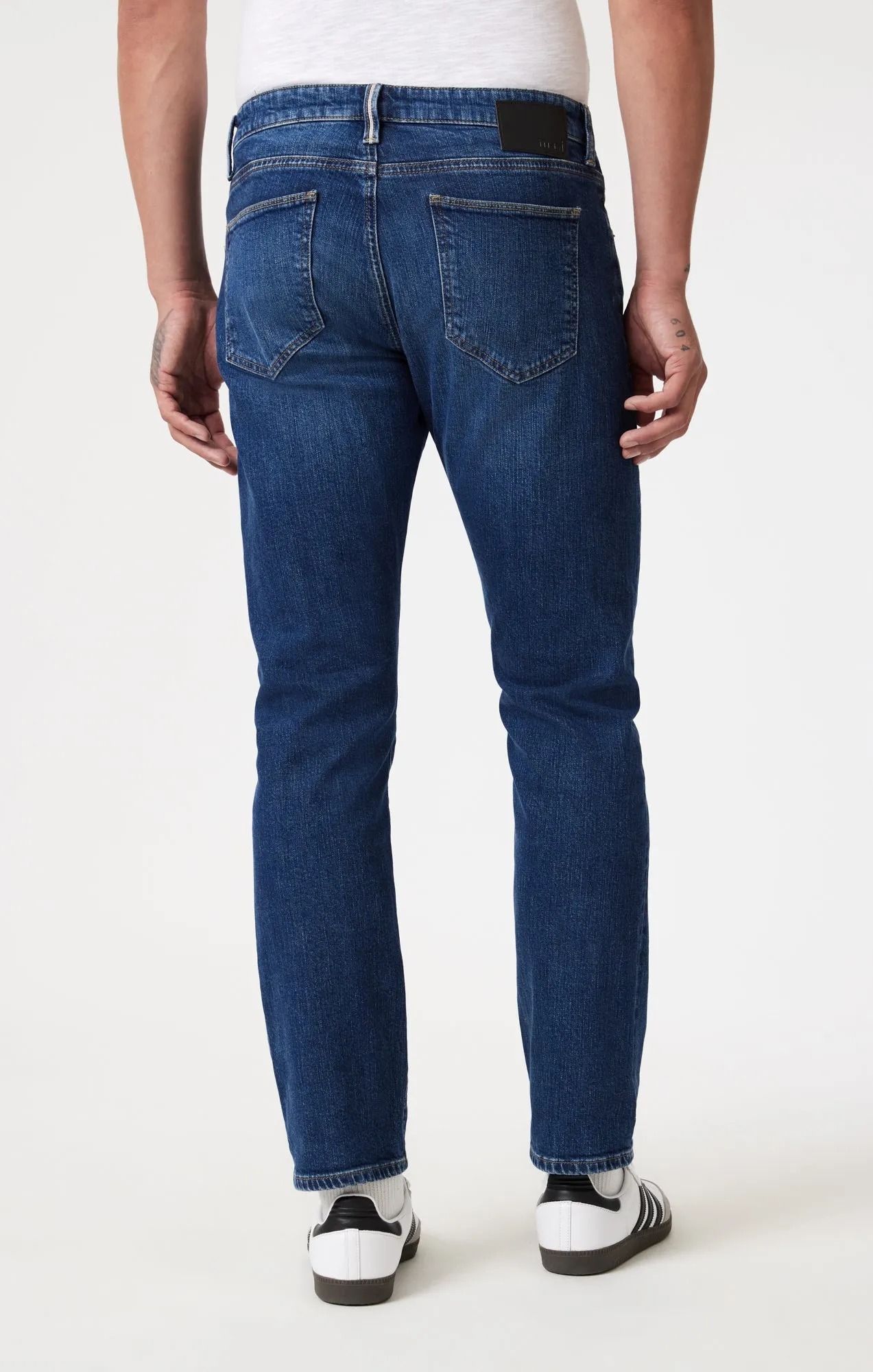 MARCUS SLIM STRAIGHT LEG IN MID BRUSHED SELVEDGE