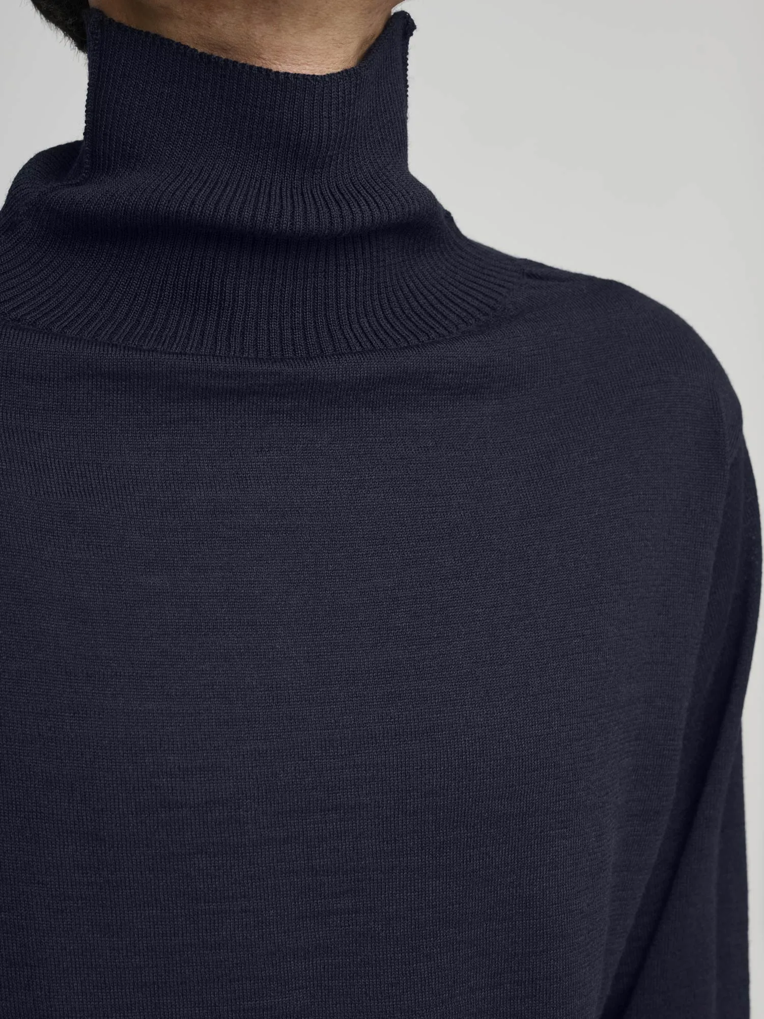 Marine Turtleneck, Navy Blue