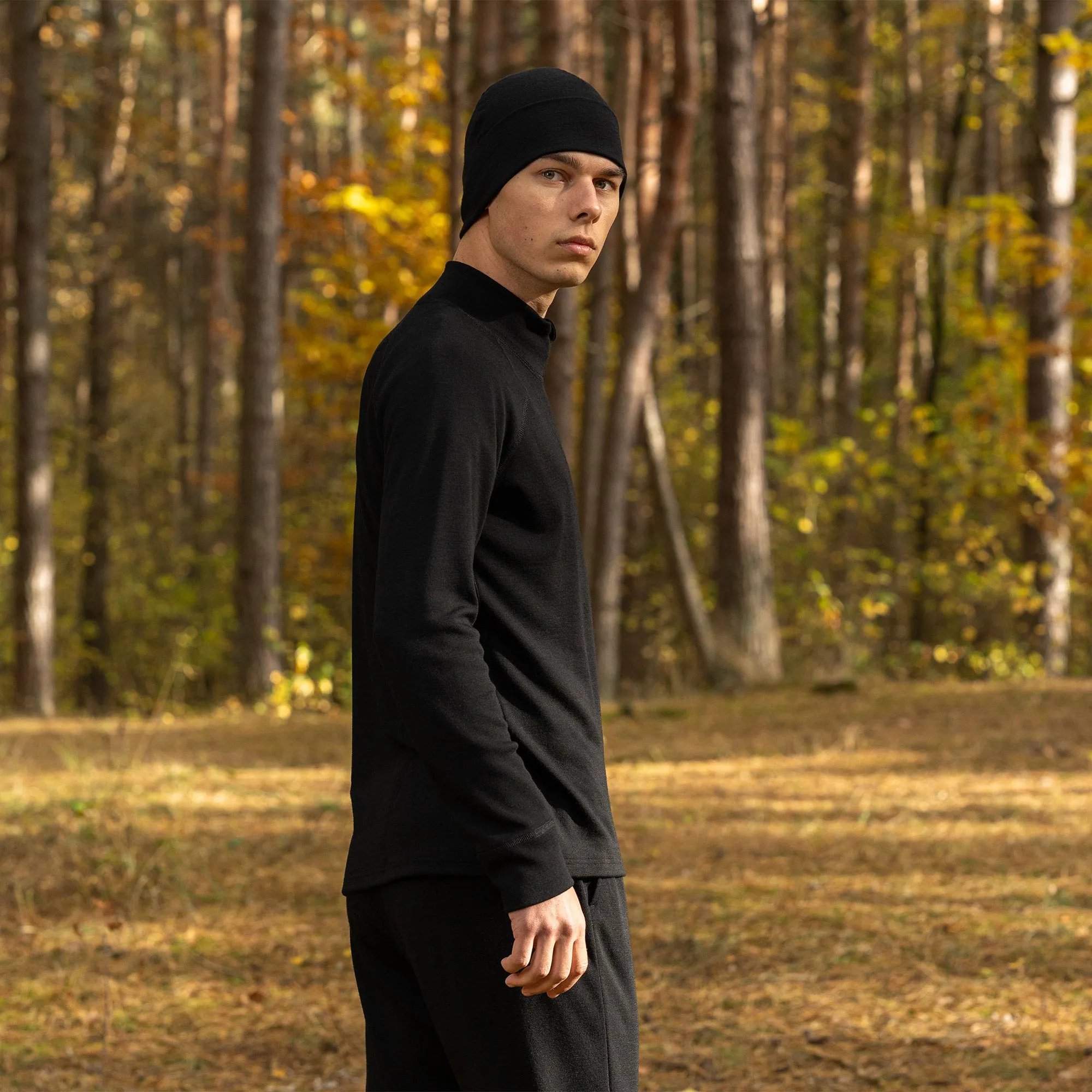 Men's 250 Zip Neck & Sweatpants 2-Piece Black