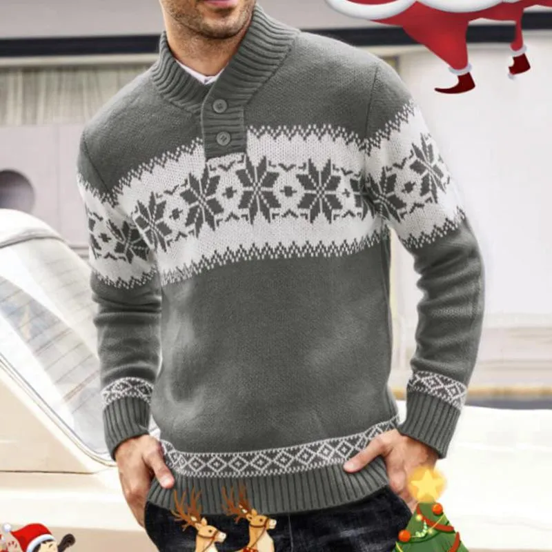 Men's Christmas Jacquard Pullover Sweater 00384715L