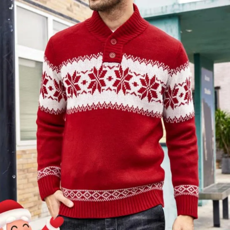 Men's Christmas Jacquard Pullover Sweater 00384715L