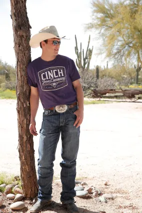 Men's Cinch Purple Short Sleeve Logo T-Shirt - MTT1690614 - FINAL SALE