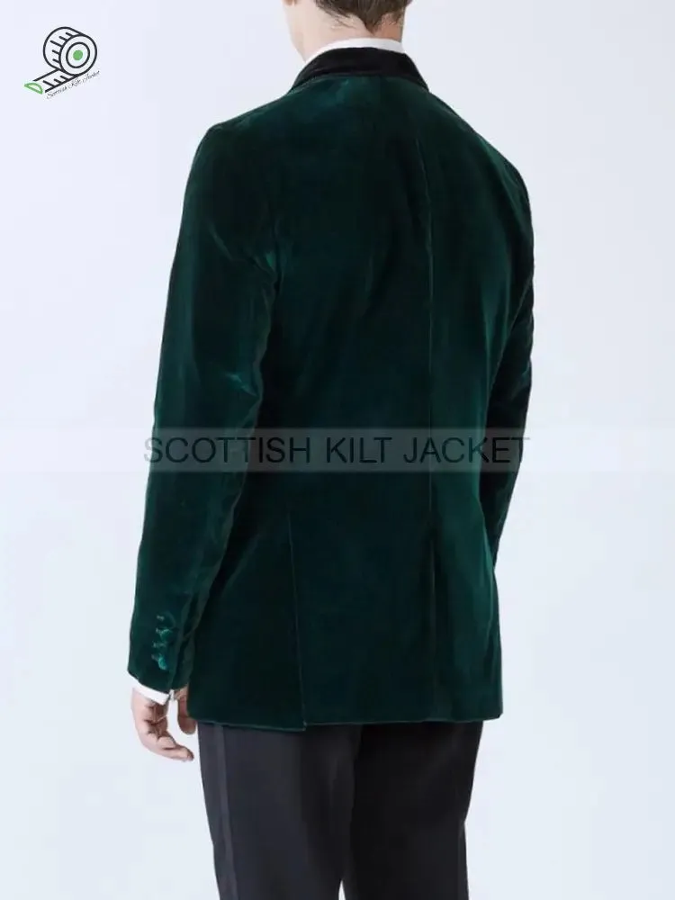 Men's Green Velvet Wedding Blazer