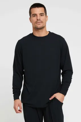 Men's Long Sleeve Crew Neck - Black