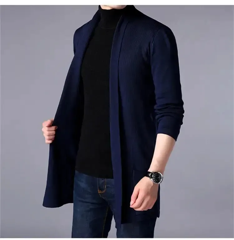 Men's Long Slim-Fit Heritage Cardigan