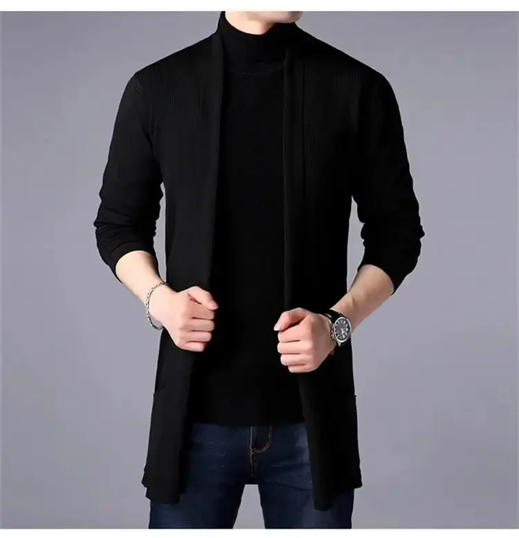 Men's Long Slim-Fit Heritage Cardigan