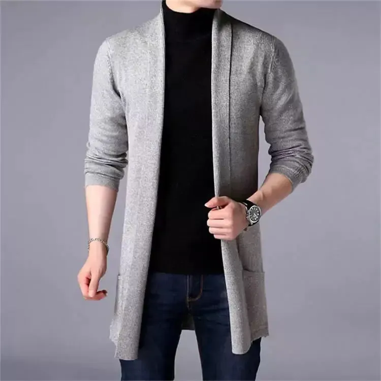 Men's Long Slim-Fit Heritage Cardigan