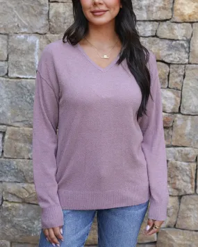 Micro Bambü Lightweight Sweater in Dusty Mauve by Grace & Lace (Ships in 1-2 Weeks)