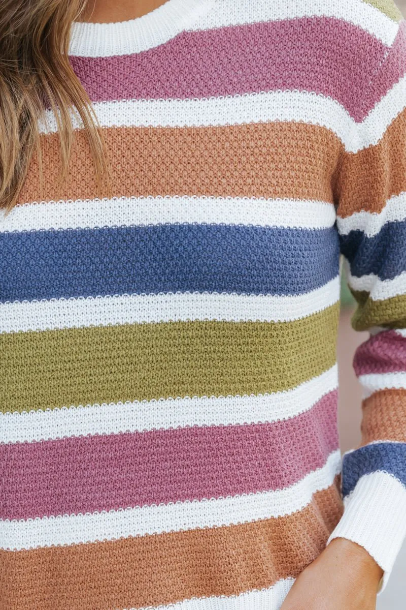 Multi Striped Crewneck Sweater - FINAL SALE