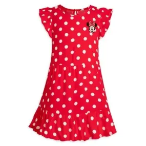 New - Disney Minnie Mouse Girls' Jersey Knit Pleated Dress