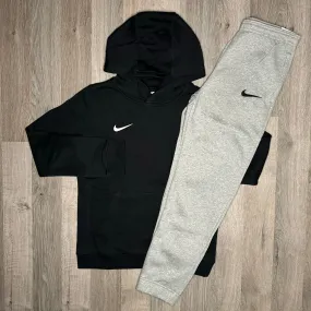 Nike Park Hoodie & Joggers Set - Black / Grey (Junior)